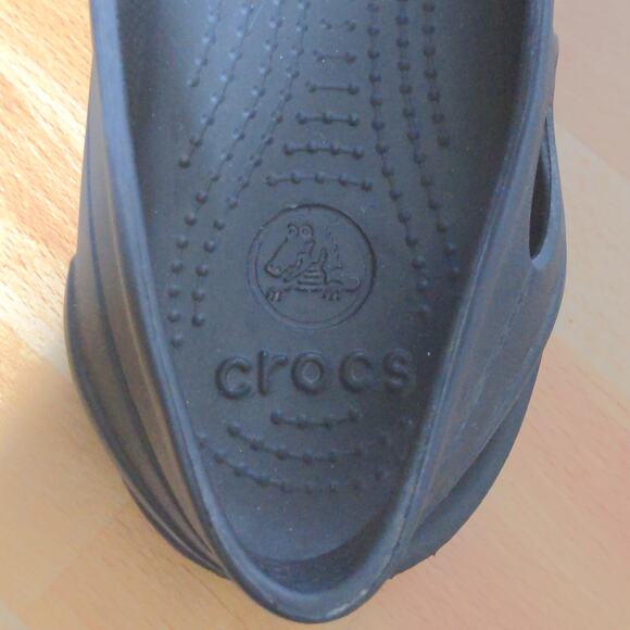 Crocs Black Thea Flats Slingbacks 11701 Croslite Comfort Casual Work - Size 10 - Picture 11 of 15